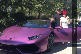 Rob Kardashian purple Lamborghini