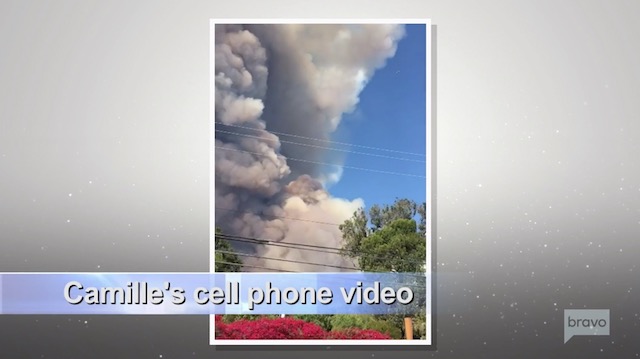 Camille Grammer video of Malibu Fires