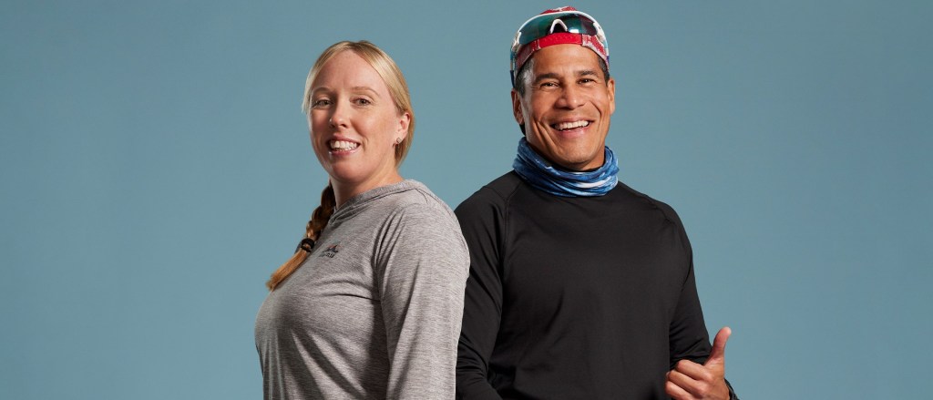 Heather Sischo and Emilio Navarro posing together for Race to Survive: New Zealand