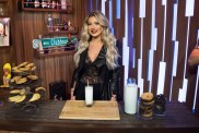 Brielle Biermann behind the bar on WWHL.