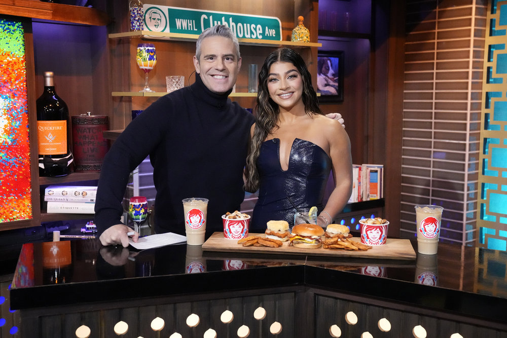 Andy Cohen with Gia Giudice on WWHL 