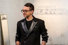 Christian Siriano in a black suit during the Project Runway Season 20 finale