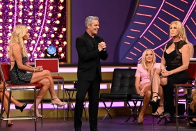 Teddi Mellencamp, Andy Cohen, and Vicki Gunvalson