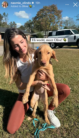 Naomie Olindo with Olive via Instagram