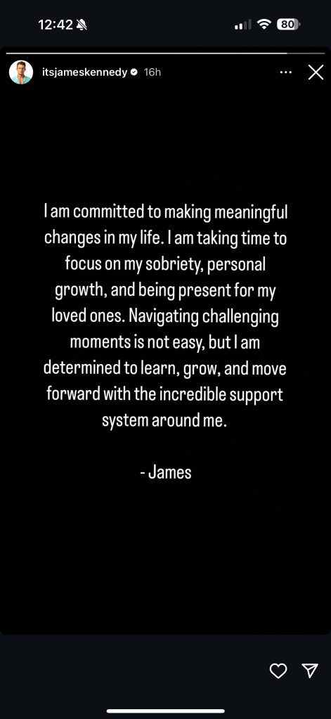 James Kennedy breaking his silence after his domestic violence arrest