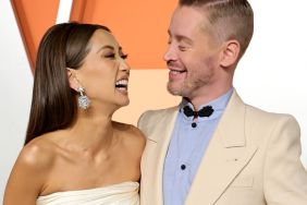 Brenda Song and Macaulay Culkin attend the 2025 Vanity Fair Oscar Party Hosted By Radhika Jones at Wallis Annenberg Center for the Performing Arts on March 02, 2025 in Beverly Hills, California.
