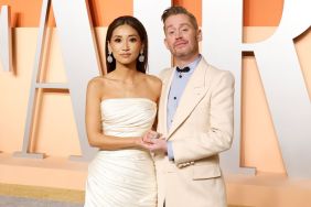 Brenda Song and Macaulay Culkin attend the 2025 Vanity Fair Oscar Party hosted by Radhika Jones at Wallis Annenberg Center for the Performing Arts on March 02, 2025 in Beverly Hills, California.