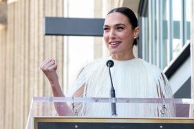 Israeli actress Gal Gadot speaks at her Hollywood Walk of Fame Star Ceremony in front of El Capitan in Los Angeles, California, on March 18, 2025.