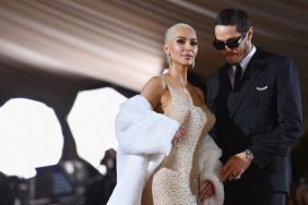 US socialite Kim Kardashian and comedian Pete Davidson arrive for the 2022 Met Gala at the Metropolitan Museum of Art on May 2, 2022, in New York.