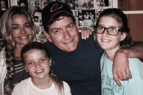 Denise Richards, Charlie Sheen, and daughters