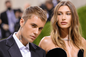 Justin Bieber and Hailey Bieber attend The 2021 Met Gala Celebrating In America: A Lexicon Of Fashion at Metropolitan Museum of Art on September 13, 2021 in New York City.
