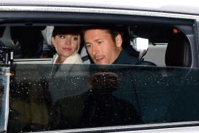 Sydney Sweeney and Glen Powell are seen in Rockefeller Center on December 11, 2023 in New York City.