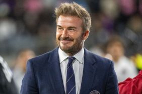 David Beckham owner of Inter Miami prior to the 2025Concacaf Champions Cup match against Los Angeles FC at BMO Stadium on April 2, 2025 in Los Angeles, California. Los Angeles FC won the match 1-0.