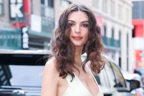 Emily Ratajkowski seen at the Kerastase pop-up at Lavan in Chelseaon April 04, 2025 in New York City.