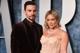 Matthew Koma and Hilary Duff attend the 2023 Vanity Fair Oscar Party Hosted By Radhika Jones at Wallis Annenberg Center for the Performing Arts on March 12, 2023 in Beverly Hills, California.