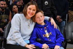 Jennifer Garner and her son Samuel Garner Affleck attend a basketball game between the Los Angeles Lakers and the Golden State Warriors at Crypto.com Arena on March 05, 2023 in Los Angeles, California.