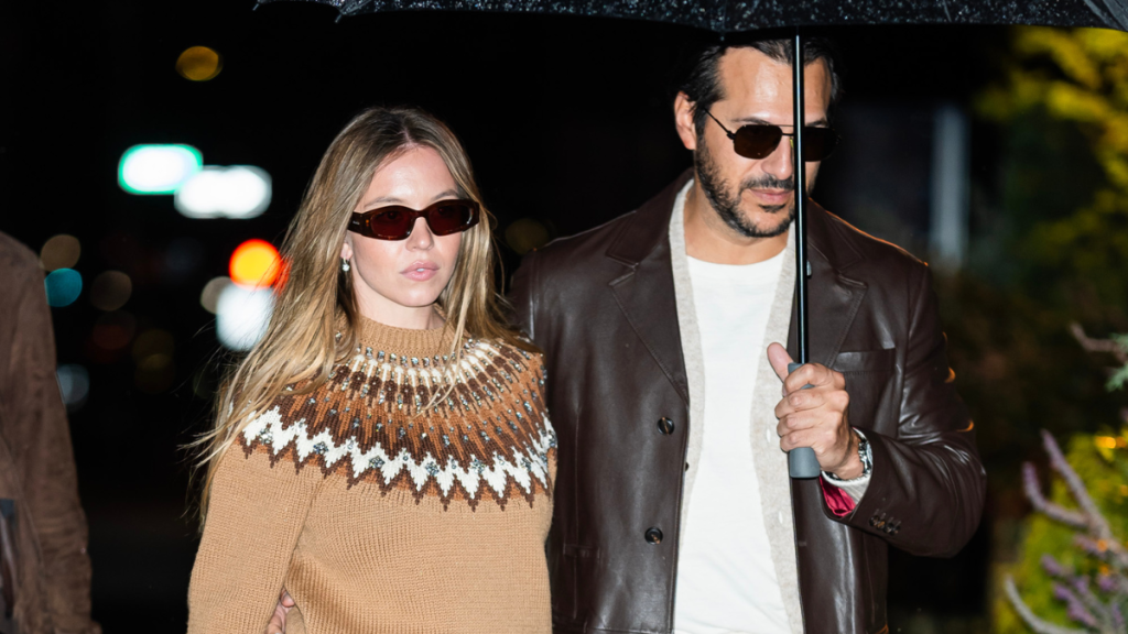 Sydney Sweeney (L) and Jonathan Davino are seen in Chelsea on December 15, 2024 in New York City.