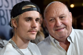 Justin Bieber and Bruce Dale attend the Premiere of YouTube Original's "Justin Bieber: Seasons" at Regency Bruin Theatre on January 27, 2020 in Los Angeles, California.