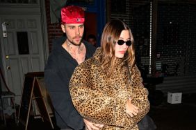 Justin Bieber and Hailey Bieber are seen leaving Lucali Pizza in Brooklyn on February 06, 2025 in New York City.