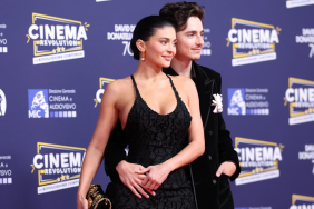 Kylie Jenner and Timothée Chalamet attend the red carpet during the 70th David Di Donatello at Cinecitta Studios