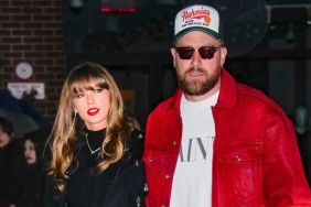 Taylor Swift and Travis Kelce are seen on December 28, 2024 in New York City.