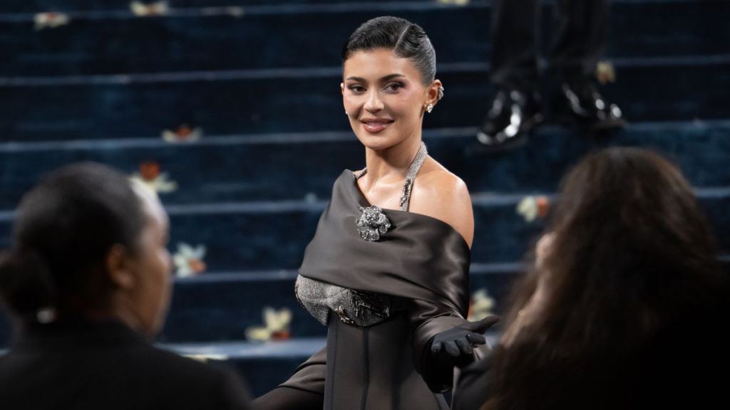 Kylie Jenner attends the 2025 Met Gala celebrating "Superfine: Tailoring Black Style" at Metropolitan Museum of Art on May 05, 2025 in New York City.