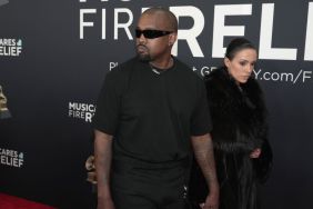 Kanye West and Bianca Censori attend the 67th GRAMMY Awards at Crypto.com Arena on February 02, 2025 in Los Angeles, California.