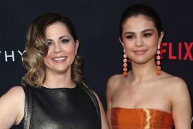 Executive producer Mandy Teefey (L) and daughter actress/executive producer Selena Gomez attend the premiere of Netflix's "13 Reasons Why" at Paramount Pictures on March 30, 2017 in Los Angeles, California.