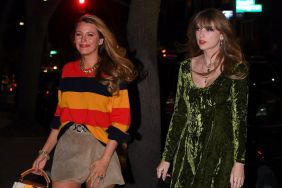 Blake Lively and Taylor Swift attend a private party at Lucalli Pizza restaurant in Brooklyn on January 10, 2024 in New York City.