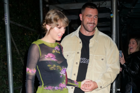Taylor Swift and Travis Kelce have dinner at Waverly Inn on October 15, 2023 in New York City.