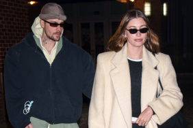 Justin Bieber and Hailey Bieber are seen on February 05, 2025 in New York City.