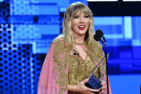 Taylor Swift accepts the Artist of the Decade award onstage during the 2019 American Music Awards at Microsoft Theater on November 24, 2019 in Los Angeles, California.