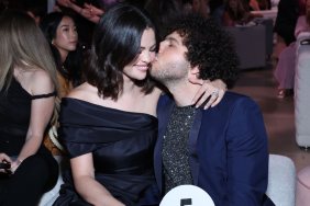 Selena Gomez and Benny Blanco attend the Second Annual Rare Impact Fund Benefit Supporting Youth Mental Health, hosted by Selena Gomez, at Nya Studios on October 24, 2024 in Los Angeles, California.
