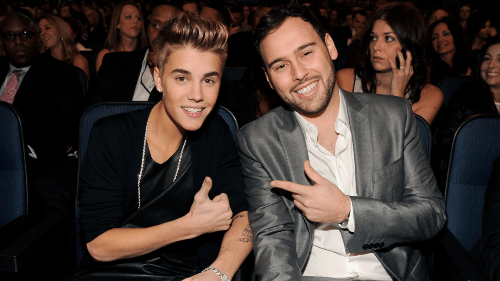 Justin Bieber Scooter Braun money