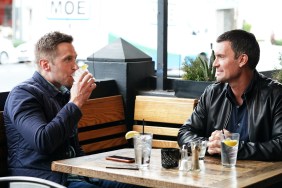 Jeff Lewis and Gage Edward sitting across from each other at a table