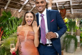 Juliana Pasquarosa and Grant Ellis after the proposal on The Bachelor Season 29