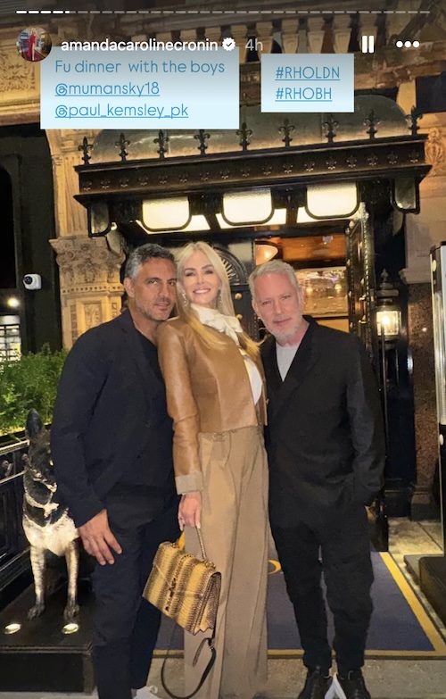 Amanda Cronin with Mauricio Umansky and PK Kemsley via her Instagram 