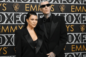 Kourtney Kardashian and Travis Barker at the 75th Primetime Emmy Awards