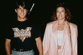 Tom Cruise and Mimi Rogers holding hands, United States, circa 1980s.