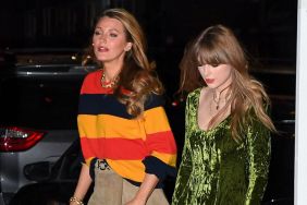 Blake Lively and Taylor Swift attend a private party at Lucalli Pizza restaurant in Brooklyn on January 10, 2024 in New York City.