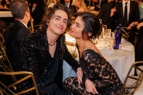 Timothée Chalamet and Kylie Jenner at the 81st Golden Globe Awards held at the Beverly Hilton Hotel on January 7, 2024 in Beverly Hills, California.