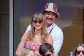 Taylor Swift and Travis Kelce are seen during the 2024 US Open Tennis Championships on September 08, 2024 in New York City.