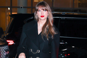 Taylor Swift is seen arriving to Nobu Downtown in Financial District on January 17, 2025 in New York City.