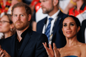 Prince Harry, Duke of Sussex and Meghan, Duchess of Sussex are seen during the closing ceremony of the Invictus Games Düsseldorf 2023 at Merkur Spiel-Arena on September 16, 2023 in Duesseldorf, Germany.