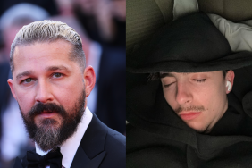 Shia LaBeouf attends the "Megalopolis" red carpet during the 77th Annual Cannes Film Festival at Palais des Festivals on May 16, 2024 in Cannes, France, Timothée Chalamet