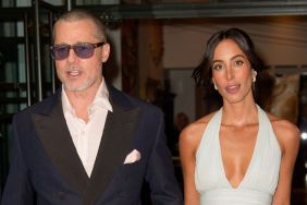 Brad Pitt and Ines de Ramon are seen on June 16, 2025 in New York City.