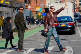 Gigi Hadid and Bradley Cooper are seen on February 27, 2024 in New York City.