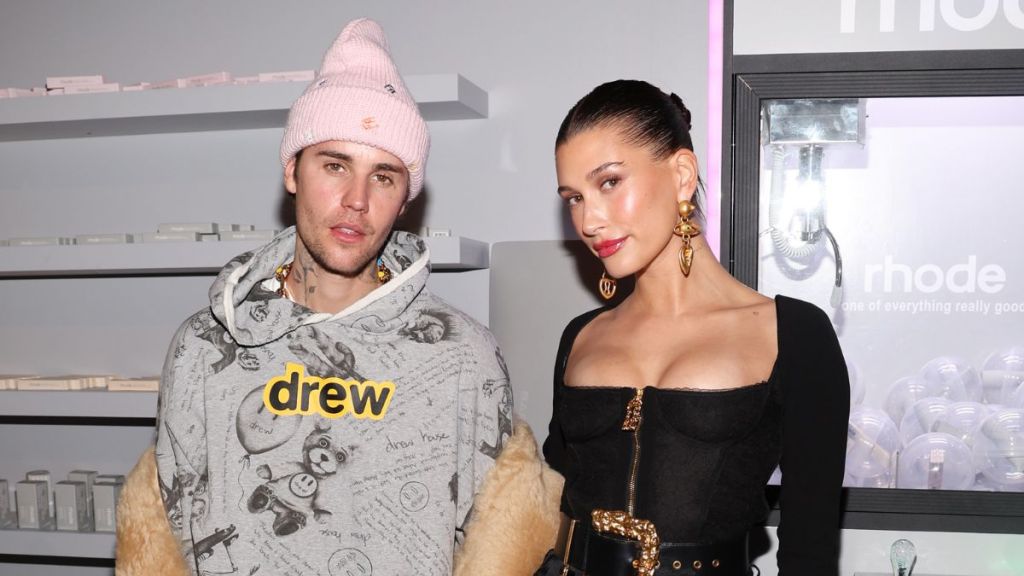 Justin Bieber and Hailey Bieber attend OBB Media’s Grand Opening of OBB Studios on January 14, 2023 in Hollywood, California