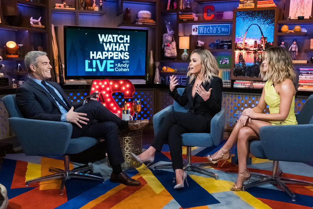 Andy Cohen, Teddi Mellencamp Arroyave, & Marren Morris